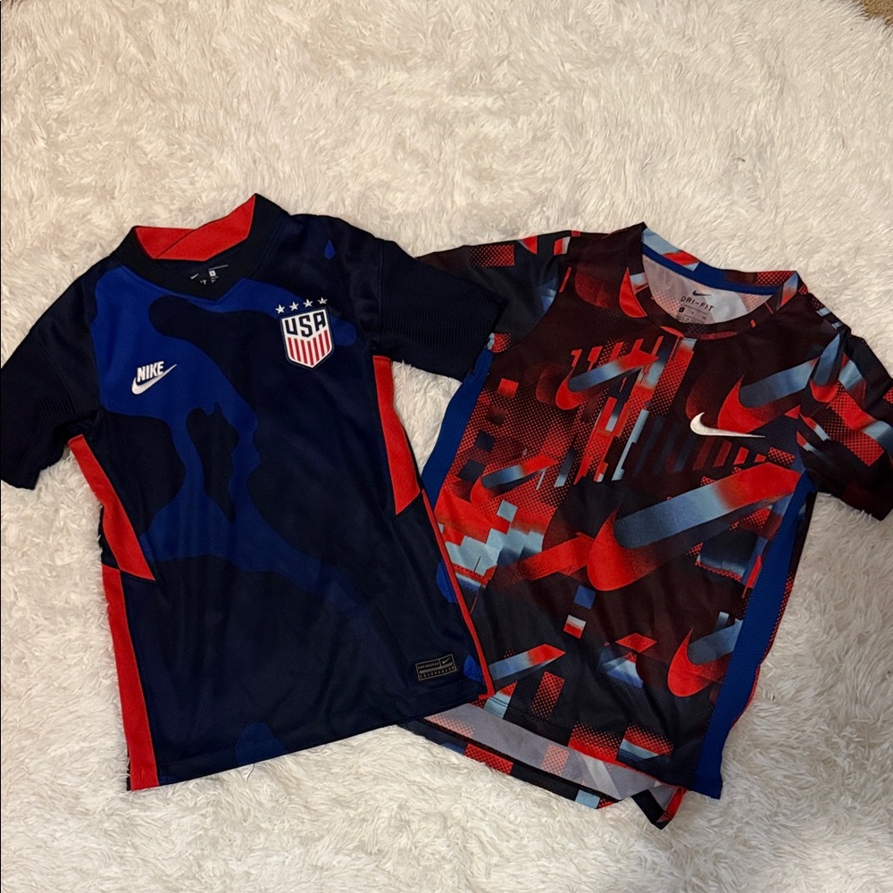 Nike Kids USA Soccer Jerseys - Navy and Red
